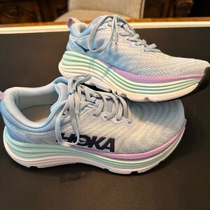 Hoka Light Blue and Mint Athletic Shoes